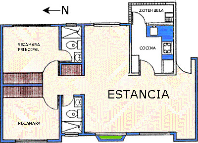 Plano de distribución del departamento